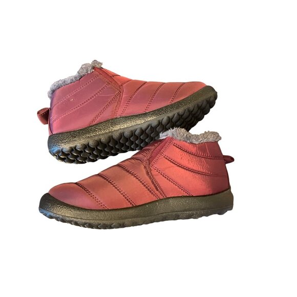 Womens Waterproof Insulated Winter Slip-On Shoes Red Fur Lining Size 41 Non-Slip - Picture 3 of 6